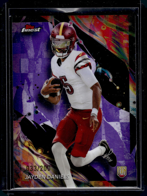 2024 Topps Finest Jayden Daniels #167 Purple Refractor /200 RC