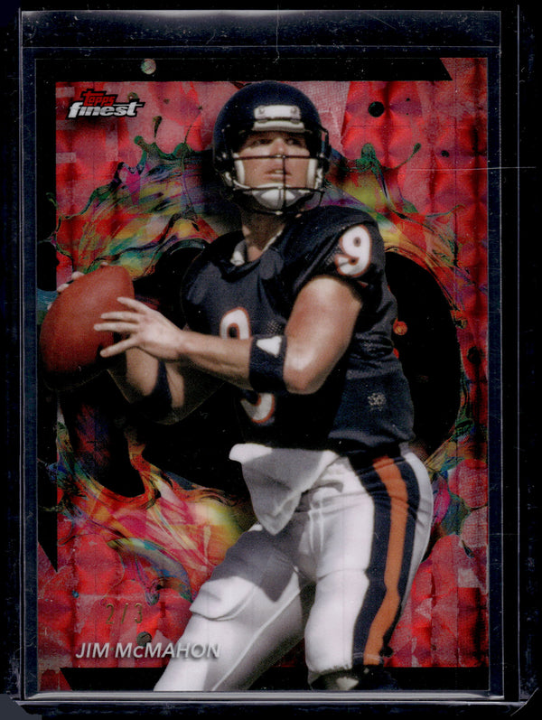 2024 Topps Finest Jim McMahon #206 Red Geometric Refractor /3
