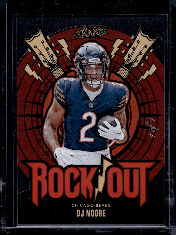 2024 Panini Absolute Football Rock Out DJ Moore #RO-DME Black Spectrum /1