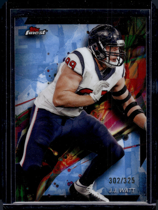 2024 Topps Finest J.J. Watt #32 Sky Blue Refractor /325