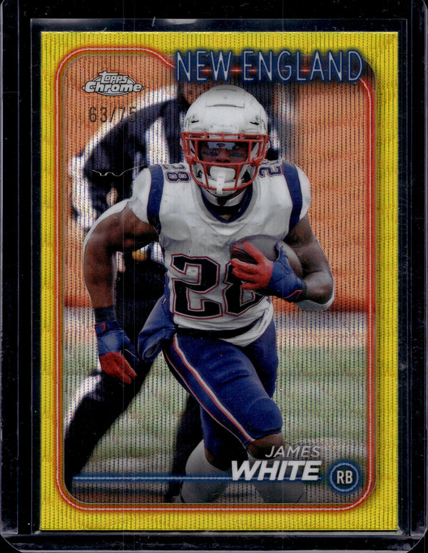2024 Topps Chrome James White #127 Yellow Wave /75