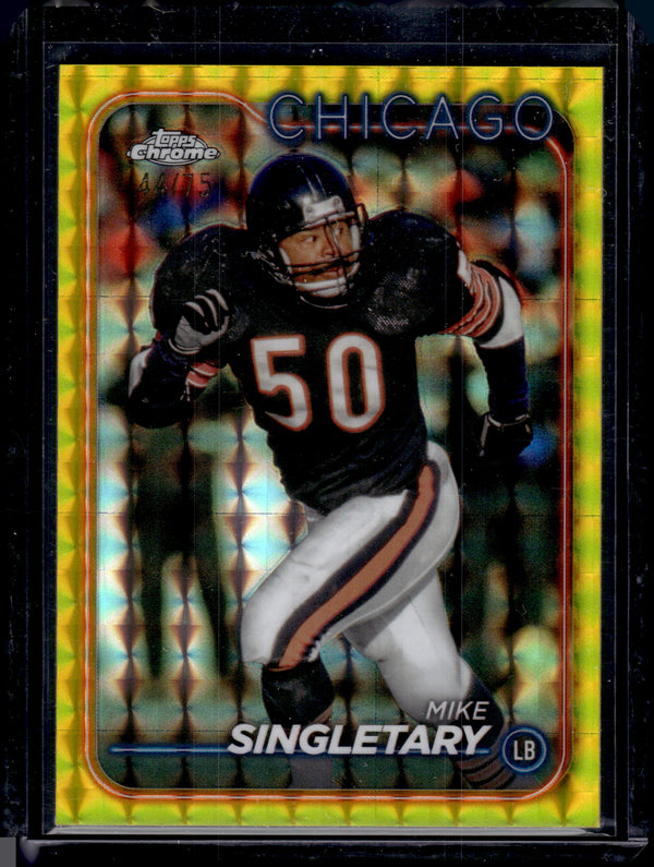 2024 Topps Chrome Mike Singletary #20 Yellow Geometric /75