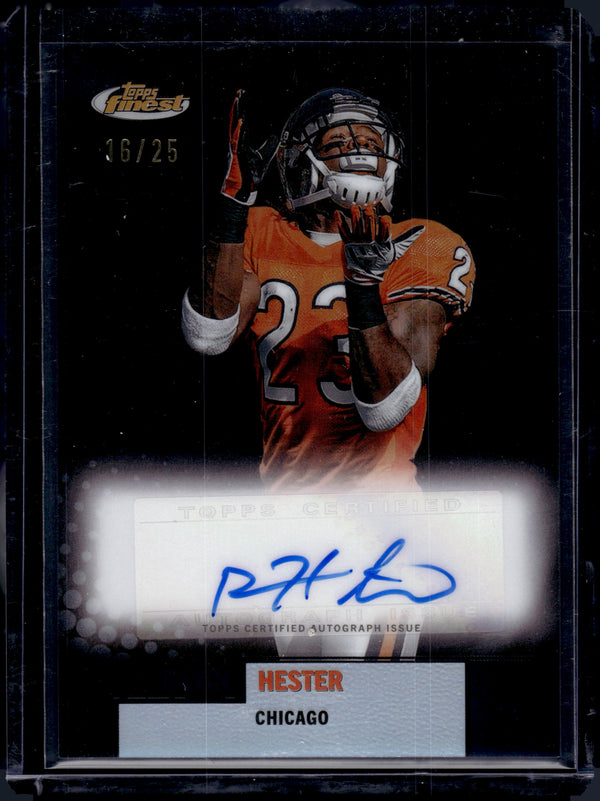2024 Topps Finest Devin Hester #FBA-DHE Black Refractor /25 Auto