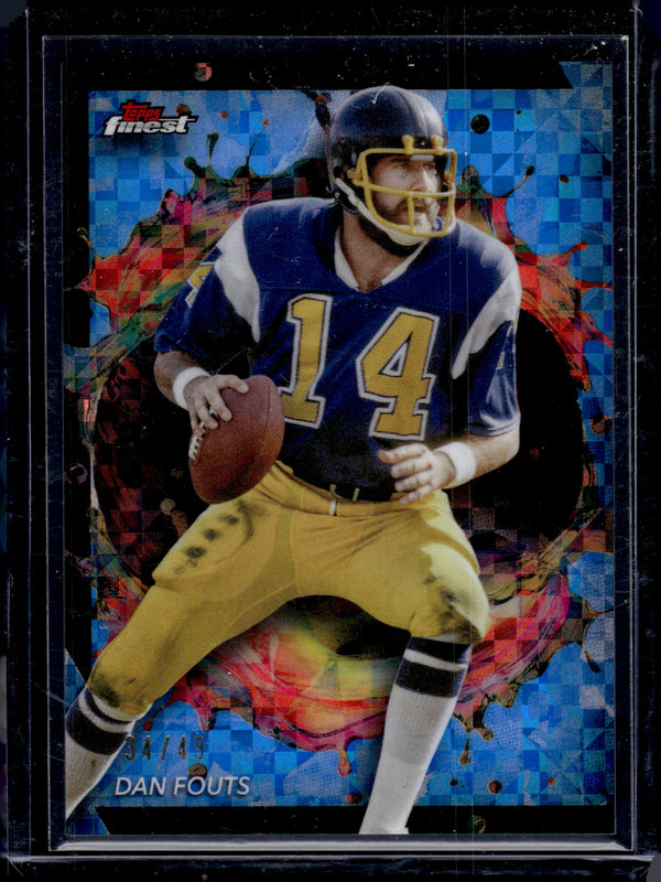 2024 Topps Finest Dan Fouts #238 Blue Checkerboard /49