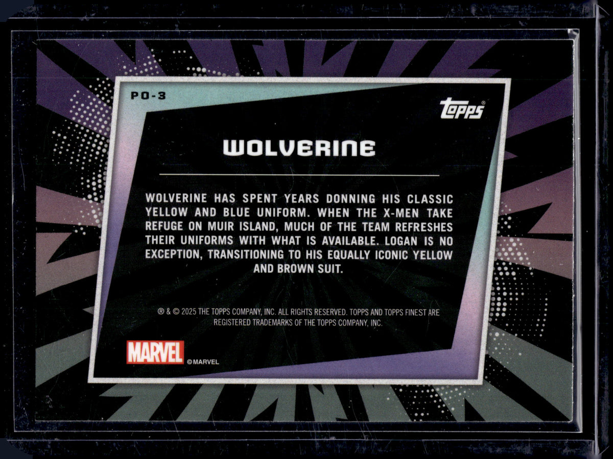 2025 Topps Finest Marvel Wolverine Previously on X-Men #PO-3