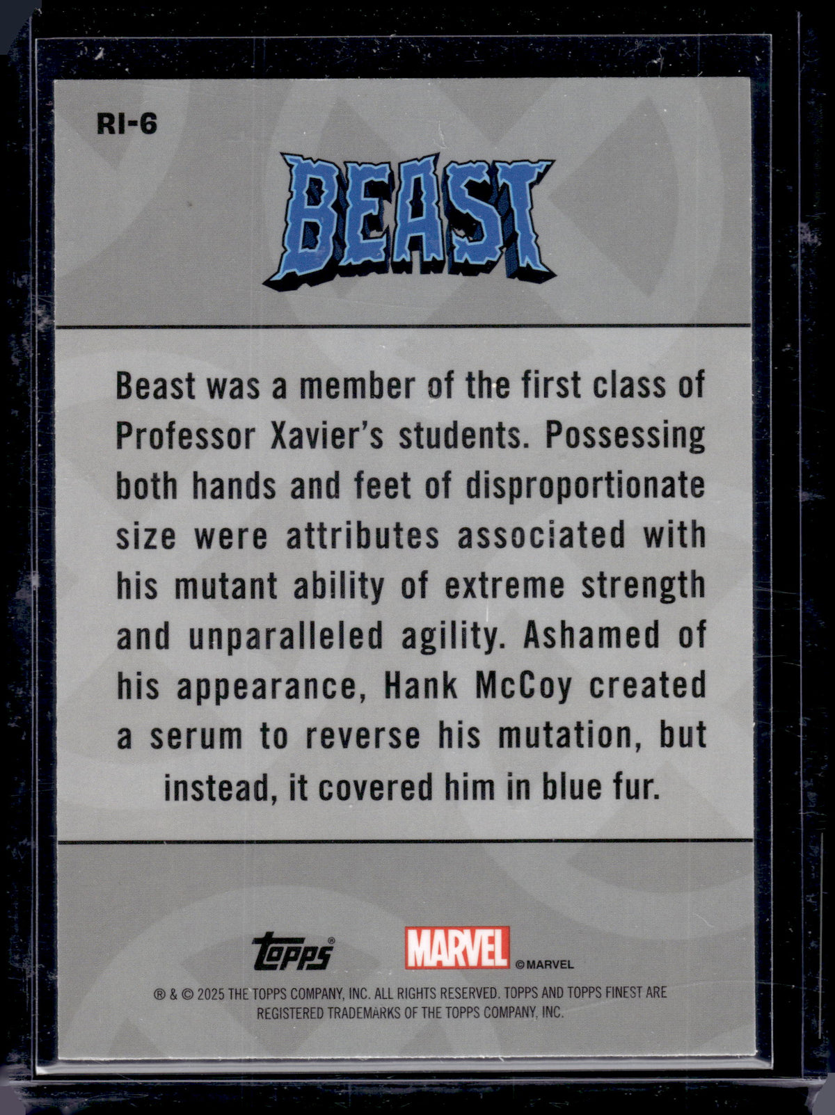 2025 Topps Finest Marvel Beast '97 Remember It #RI-6