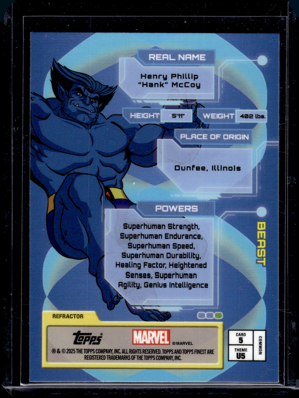 2025 Topps Marvel Finest Ultimates Beast Refractor #5