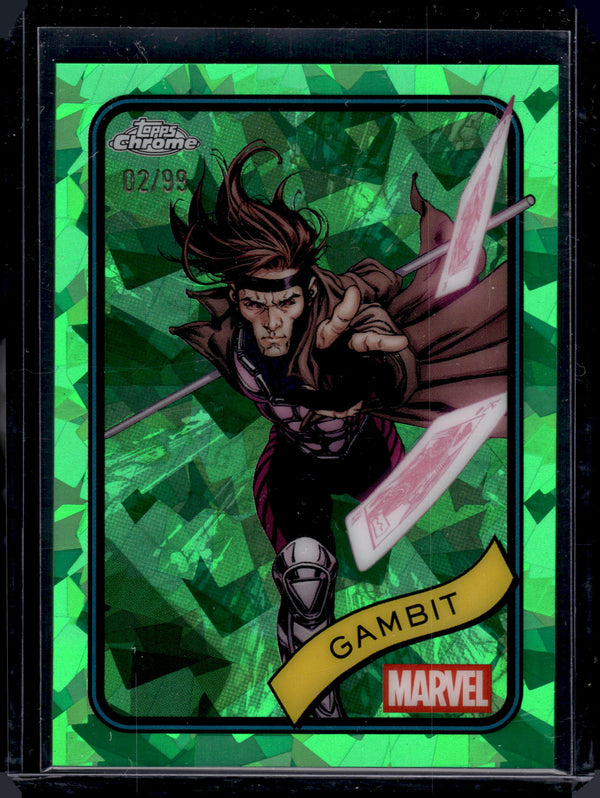 2025 Topps Chrome Marvel Sapphire Gambit Green Refractor /99 #105