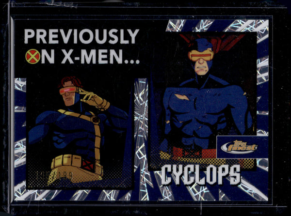 2025 Topps Finest Marvel X-Men '97 Cyclops Previously on X-Men #PO-2