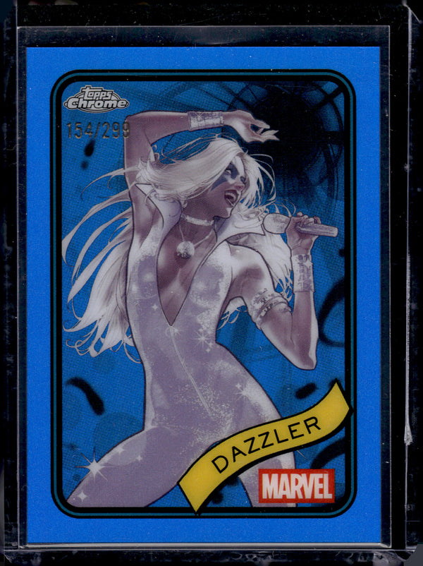 2025 Topps Chrome Marvel Dazzler Blue Refractor /299 #52
