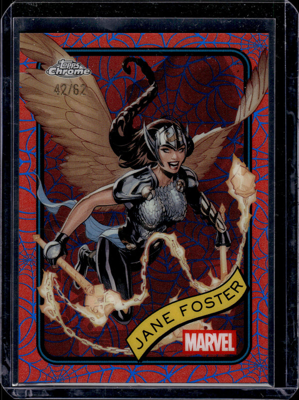 2025 Topps Chrome Marvel Jane Foster Red Spider-Web Refractor /62 #90