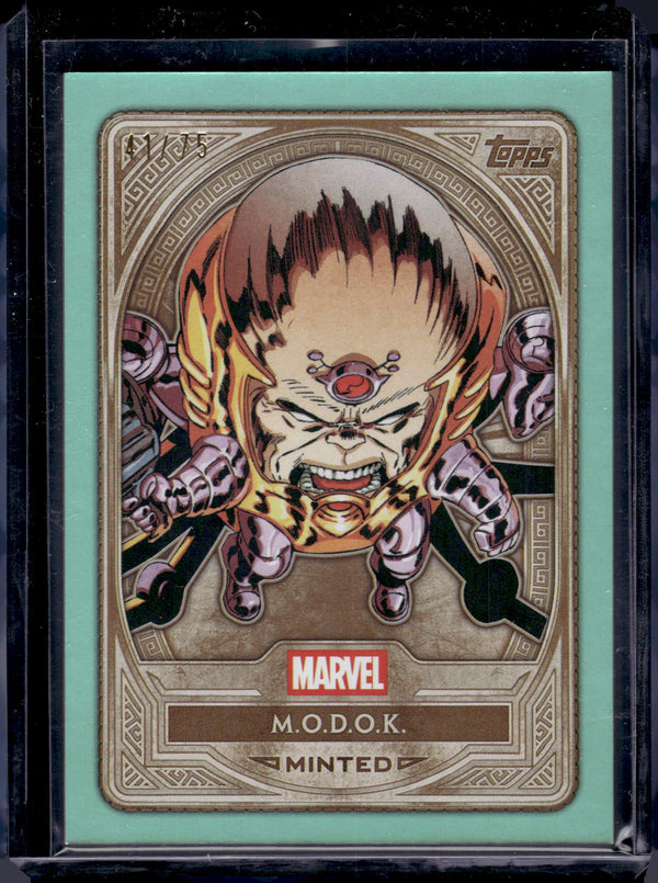 2025 Topps Marvel Mint M.O.D.O.K Green Mint Foil Bronze /75 #26