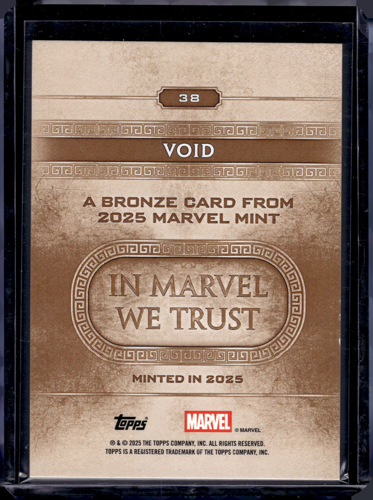 2025 Topps Marvel Mint Void Orange Foil Bronze /25 #38
