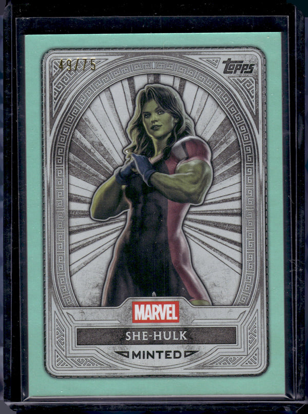 2025 Topps Marvel Mint She-Hulk Green Foil Silver /75 #72