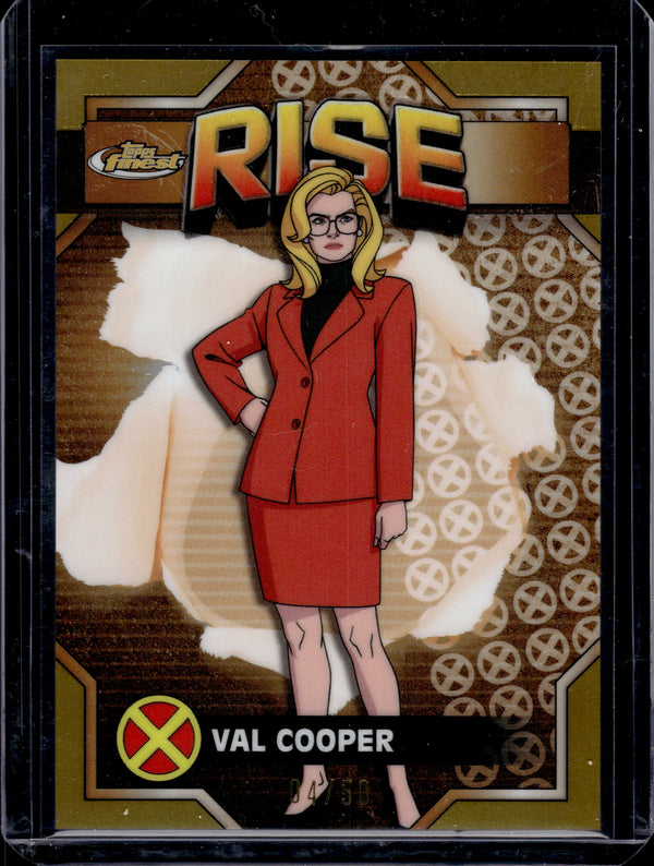 2025 Topps Finest Marvel X-Men '97 Rise Val Cooper Gold /50 #31