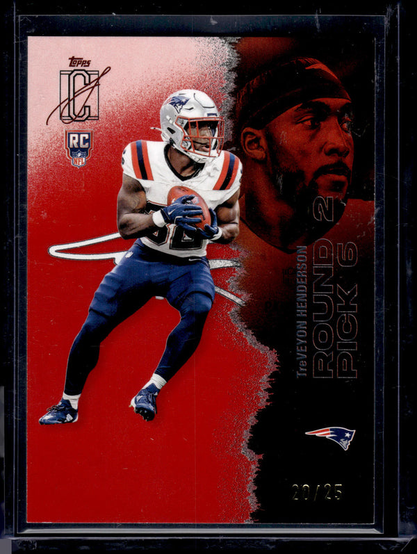 2025 Topps Signature Class TreVeyon Henderson #117 Red /25 RC