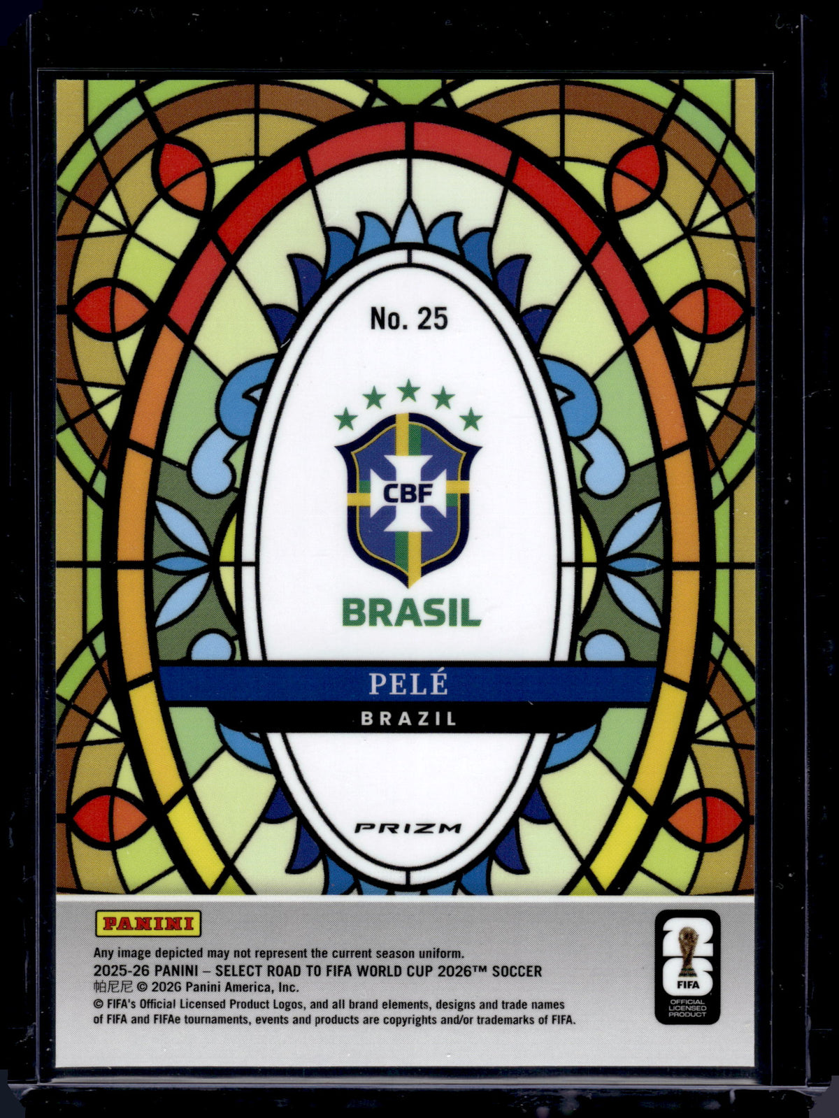 HL-INV 2026 Panini Select FIFA World Cup Pelé #25 Stained Glass