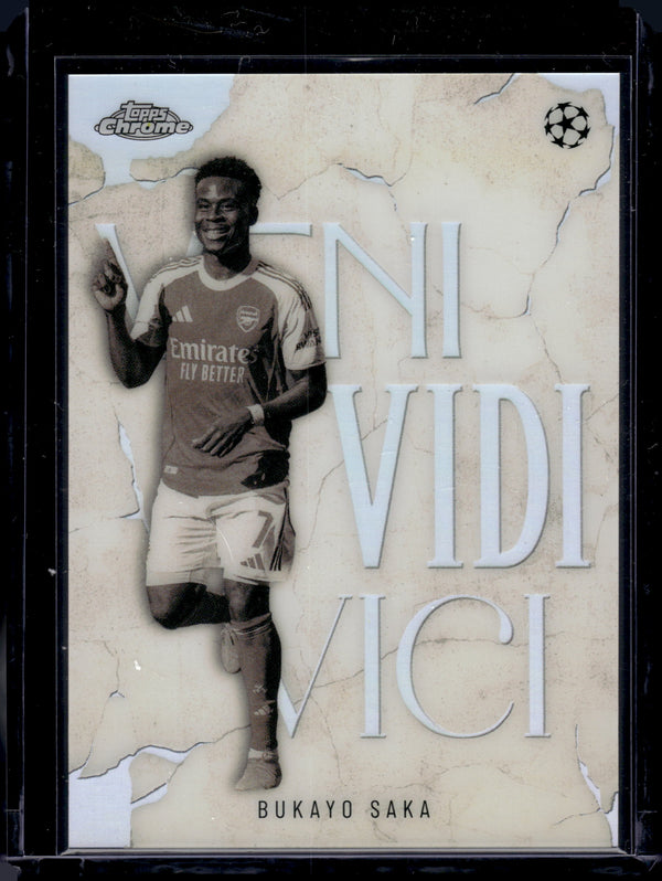 2026 Topps Chrome UEFA Bukayo Saka Veni Vidi  #VVV-2 Refractor
