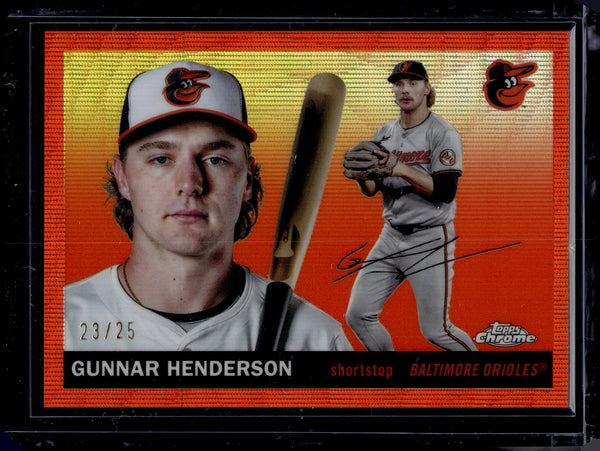 2025 Topps Chrome Gunnar Henderson #96 Orange Wave Refractor /25