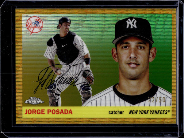 2025 Topps Chrome Jorge Posada #422 Gold Wave Refractor /50