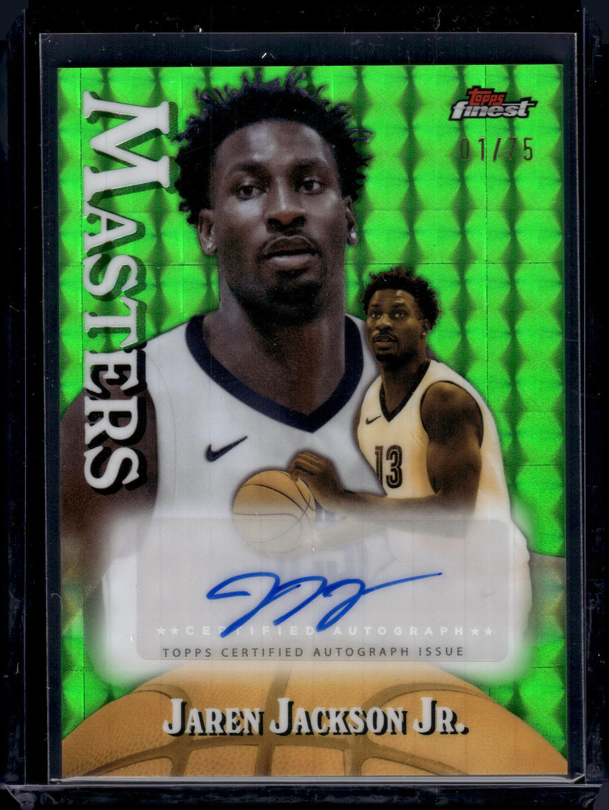 HL-INV 2025 Topps Finest Masters Autographs Jaren Jackson Jr. #MA-JJ Green /75
