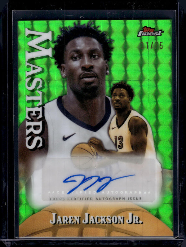 2025 Topps Finest Masters Autographs Jaren Jackson Jr. #MA-JJ Green /75