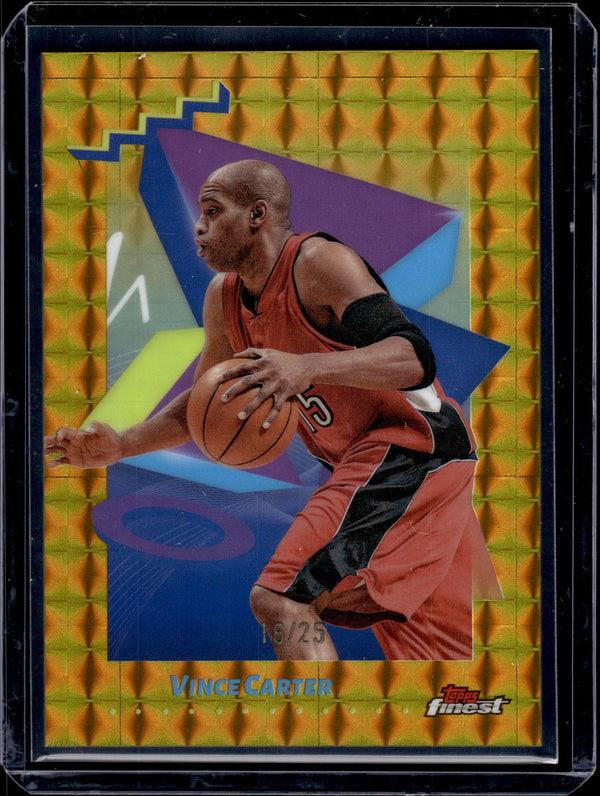 2025 Topps Finest Vince Carter #192 Gold Geometric /25