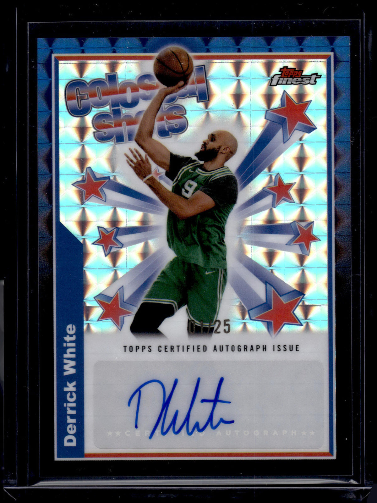 HL-INV 2025 Topps Finest Colossal Shots Auto Derrick White #BSA-DW Geometric /25