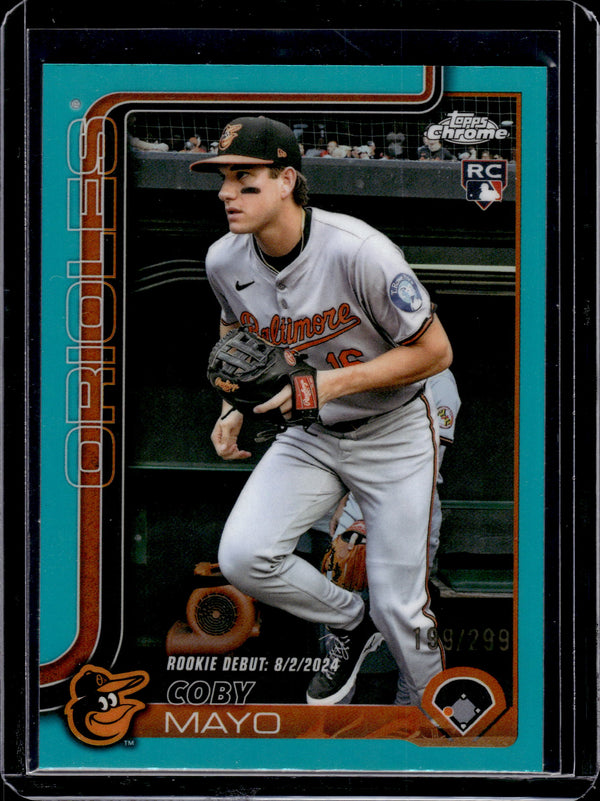 2025 Topps Chrome Update Coby Mayo #USC94 Teal Refractor /299 RC