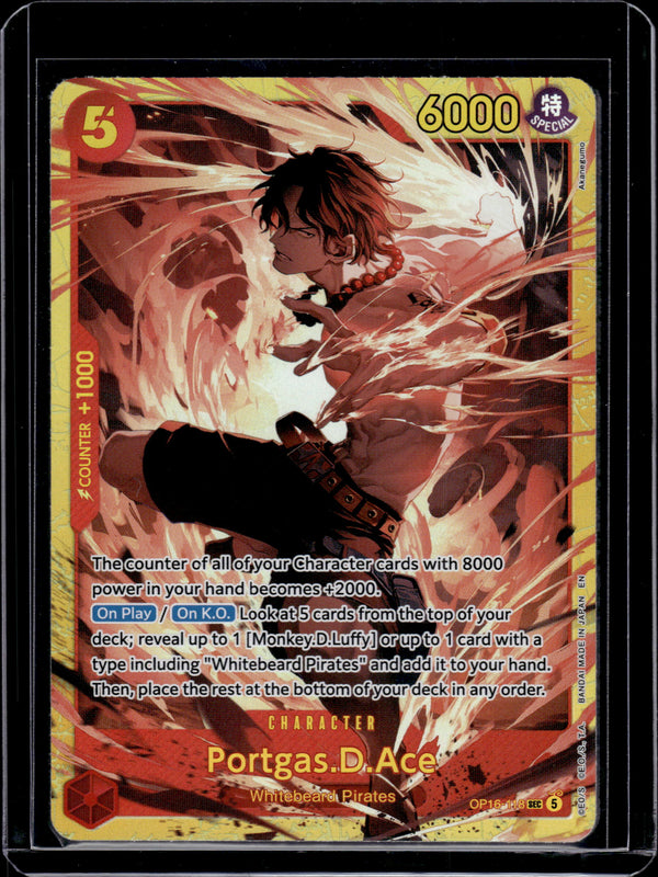 Bandai One Piece Pillars of Strength Portgas.D.Ace Foil #OP16-118