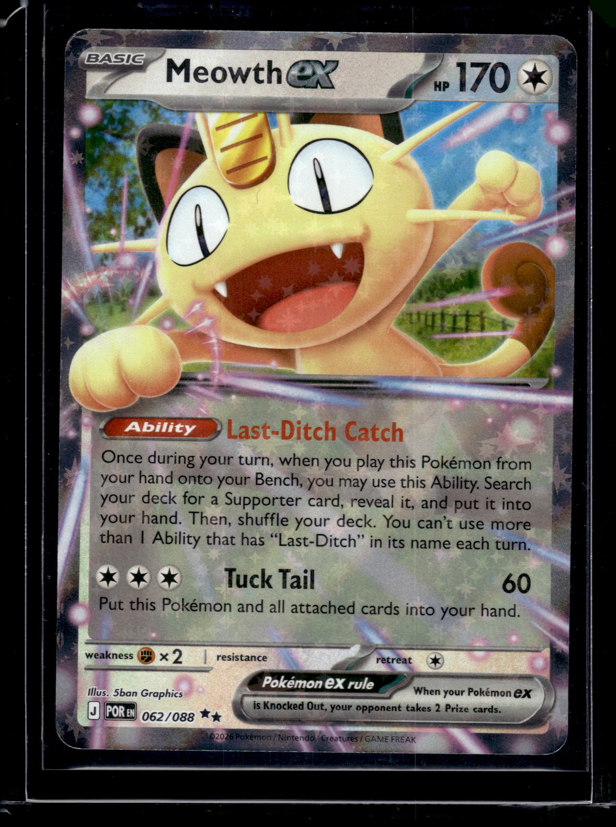 HL-INV Pokemon Mega Evolution – Perfect Order Meowth EX Holo RR #062/088