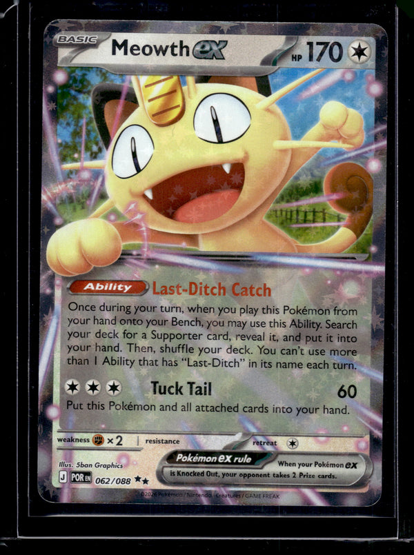 Pokemon Mega Evolution – Perfect Order Meowth EX Holo RR #062/088