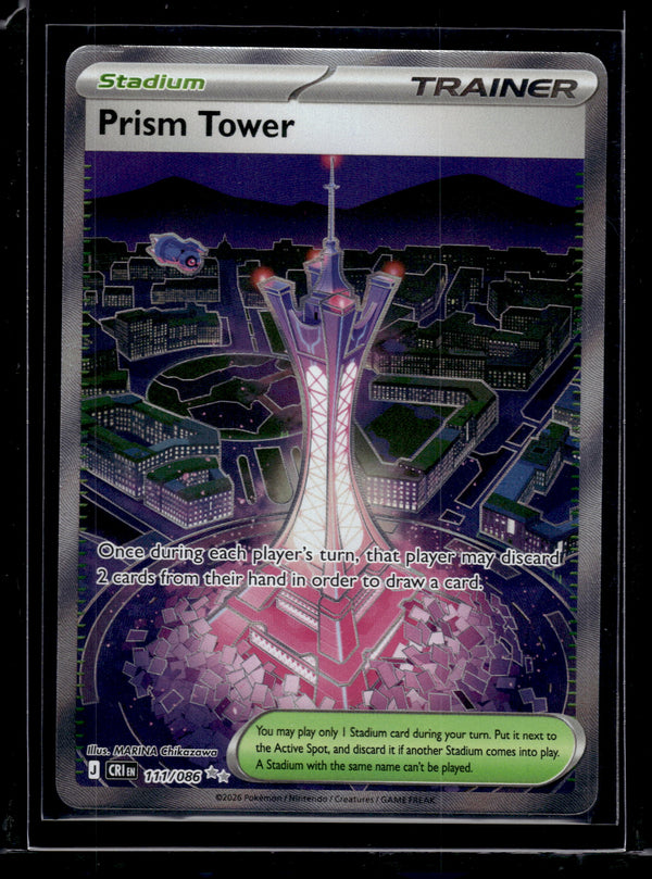 Pokemon Chaos Rising Prism Tower Holo Secret Rare #111/086