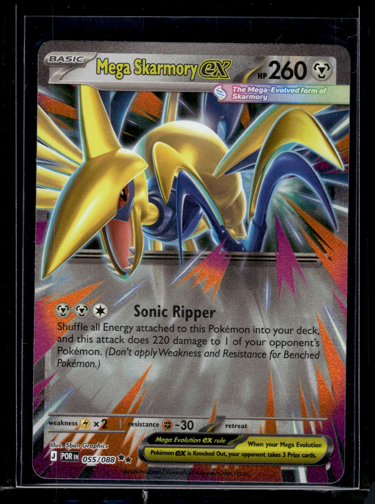 HL-INV Pokemon Mega Evolution – Perfect Order Mega Skarmory EX Holo RR #055/088