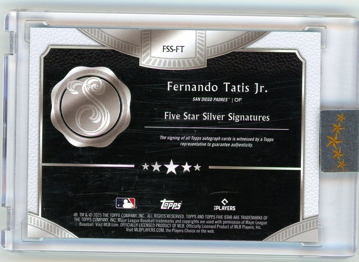 HL-P03 2025 Topps Five Star Silver Sign. Fernando Tatis Jr. #FSS-FT Green /15