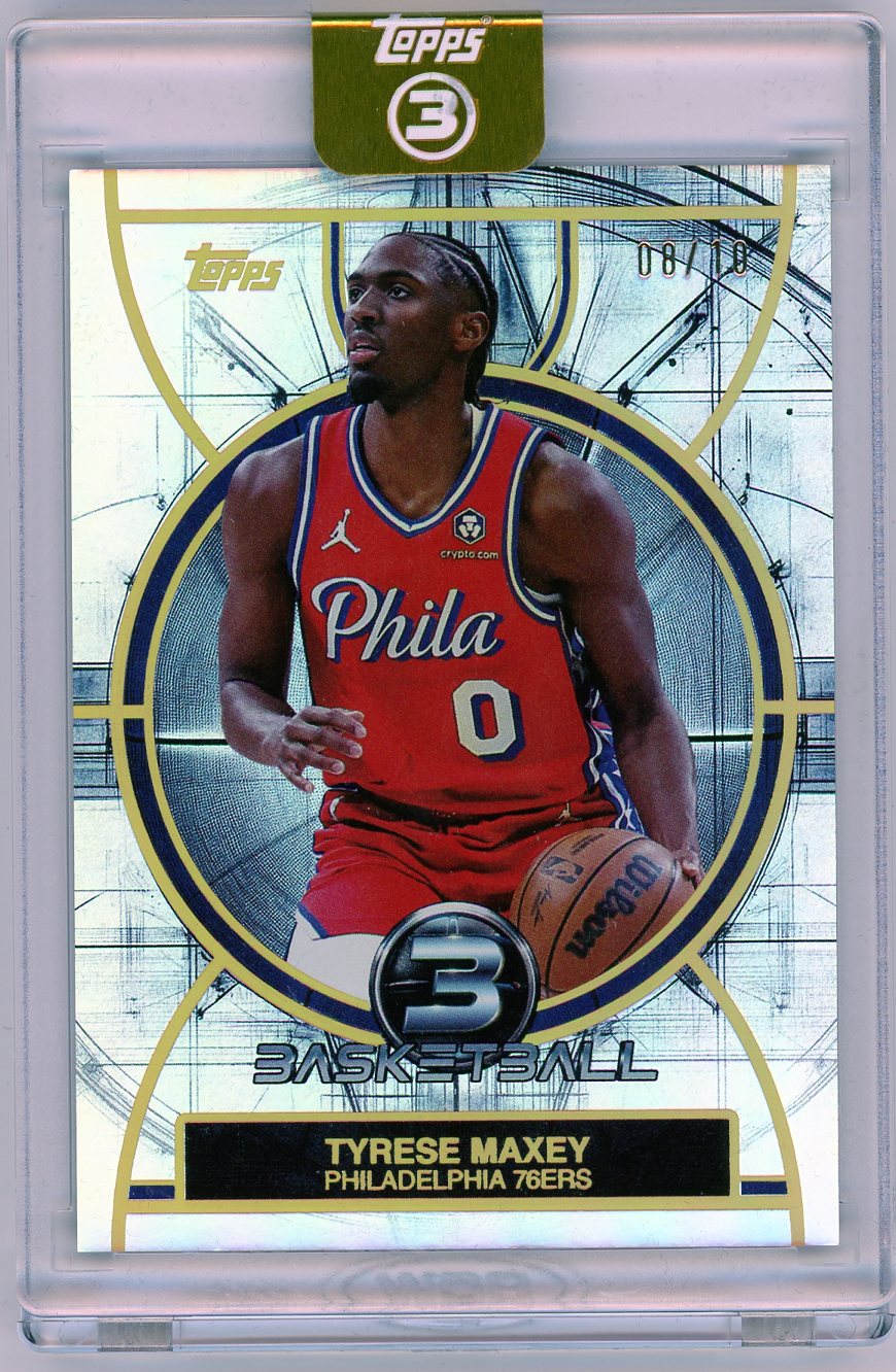 2026 Topps 3 Basketball Three Point Tyrese Maxey #33 Gold /10