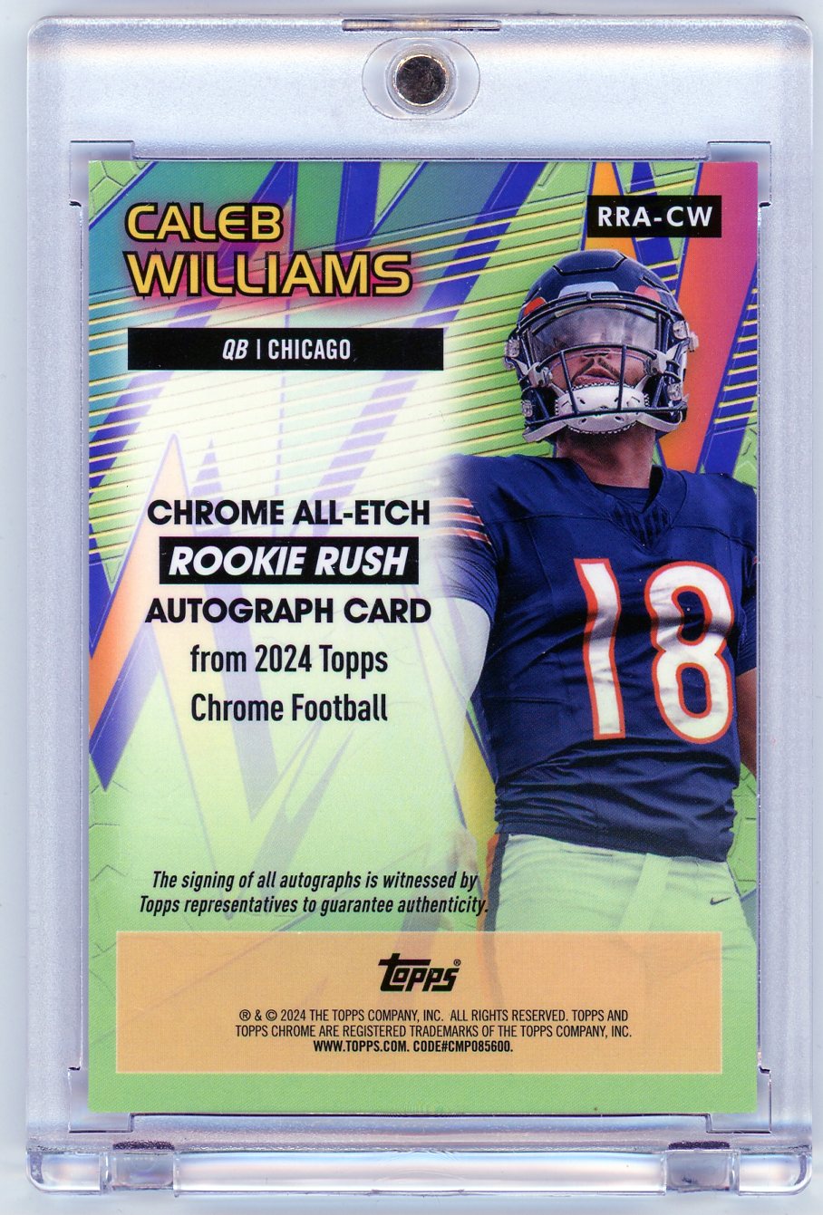 2024 Topps Chrome All-Etch Rookie Rush Caleb Williams RRA-CW /150 Auto RC