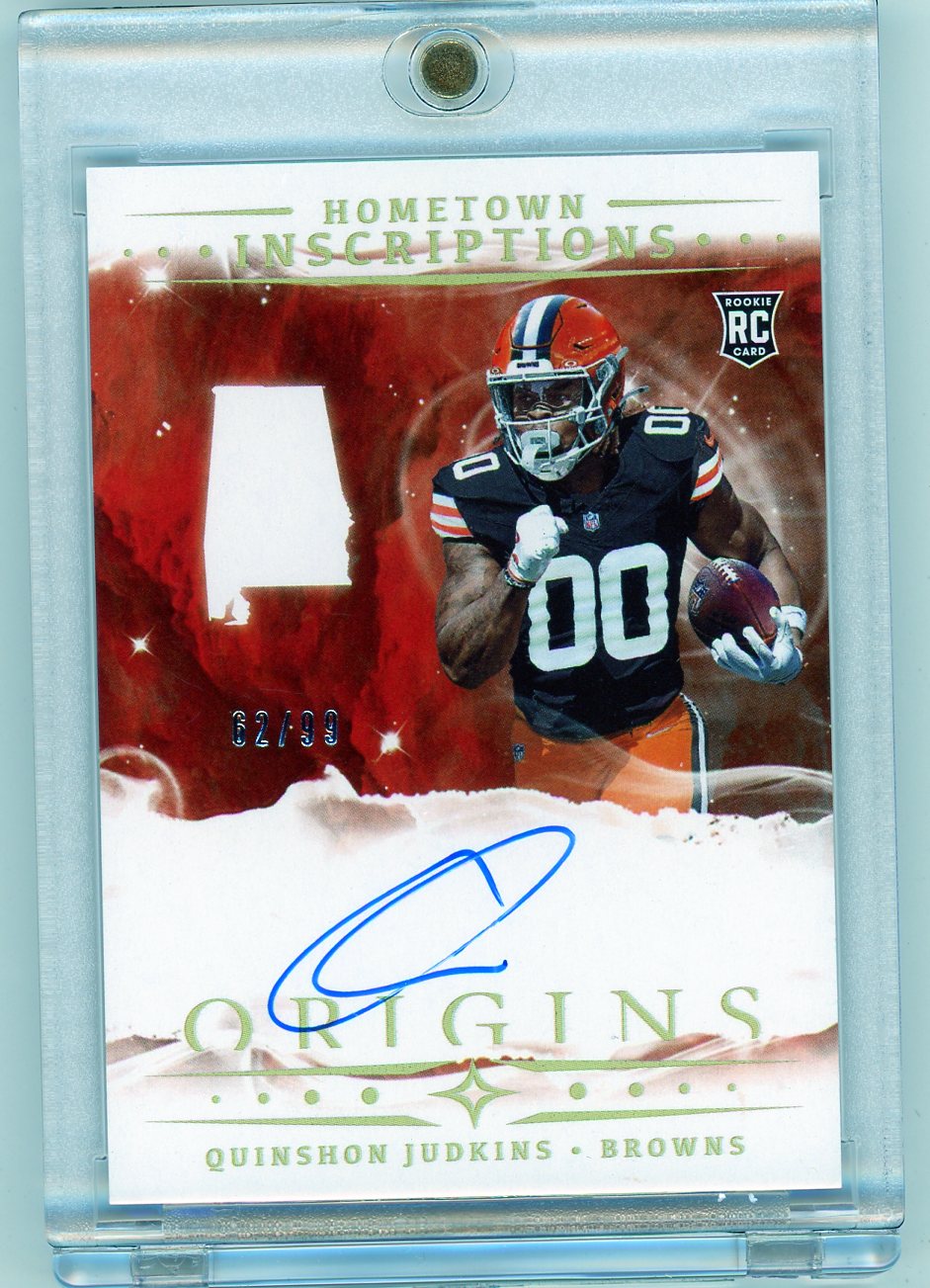 2025 Panini Hometown Inscriptions Quinshon Judkins #HI-12 /99 Auto RC