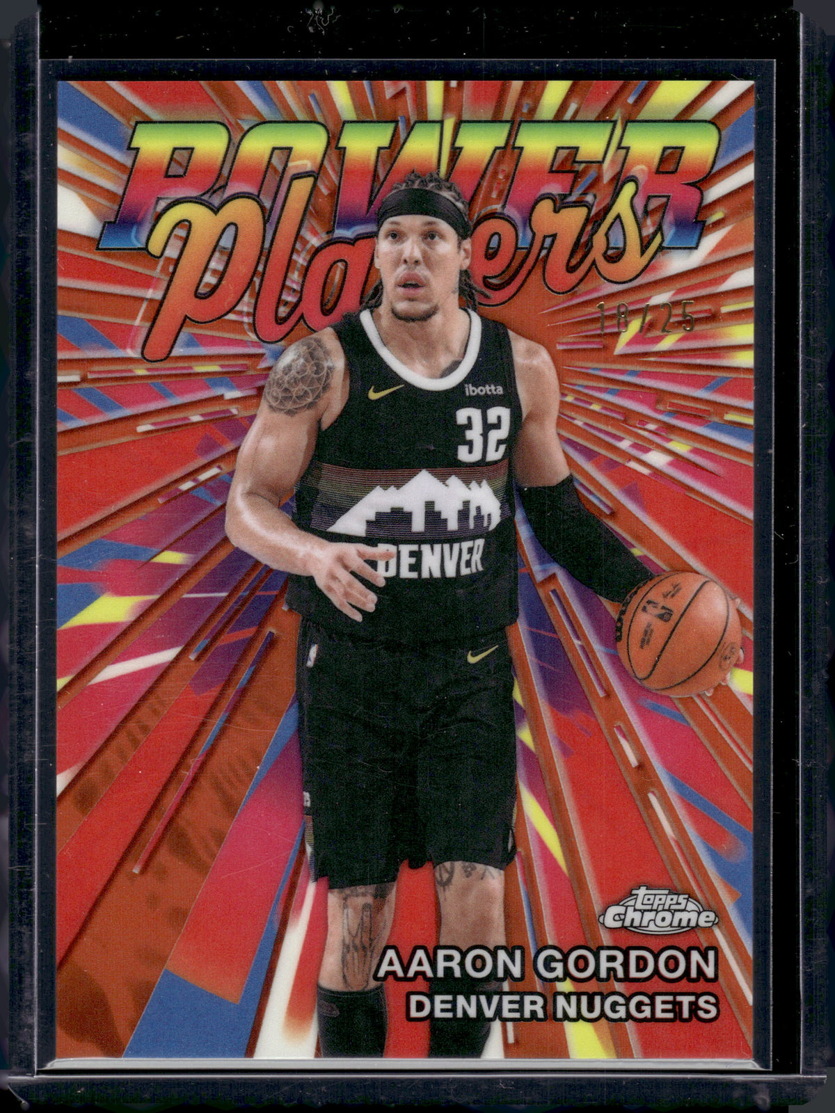 2026 Topps Chrome Power Players Aaron Gordon #PP-20 Orange Refractor /25