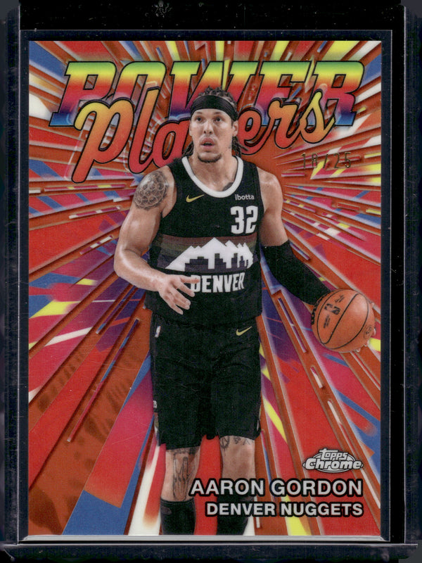 2026 Topps Chrome Power Players Aaron Gordon #PP-20 Orange Refractor /25