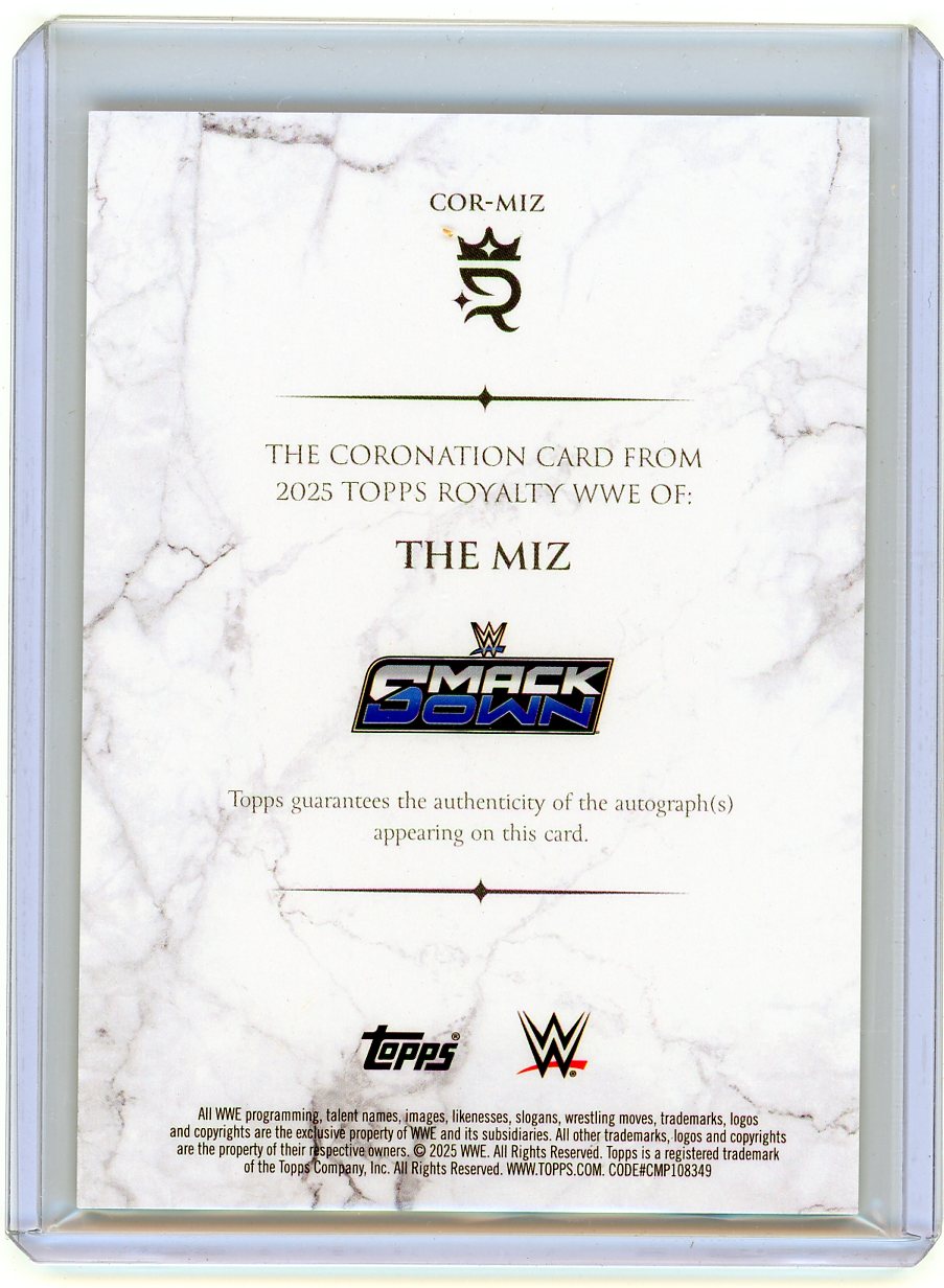 HL-P01 2025 Topps Royalty WWE Coronation The Miz #COR-MIZ /25