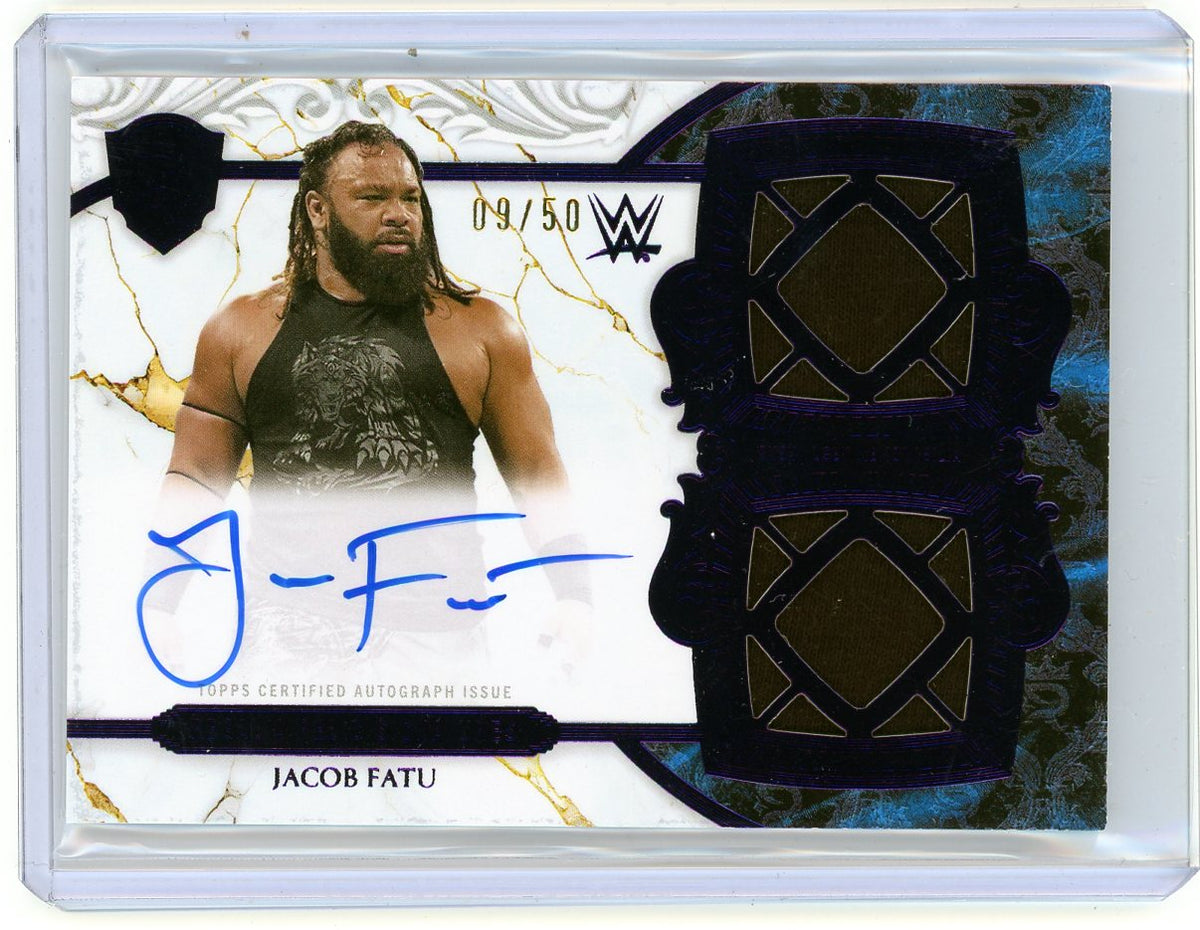 HL-P01 2025 Topps Royalty WWE Jacob Fatu #RES-JFA /50 Autograph Memorabilia
