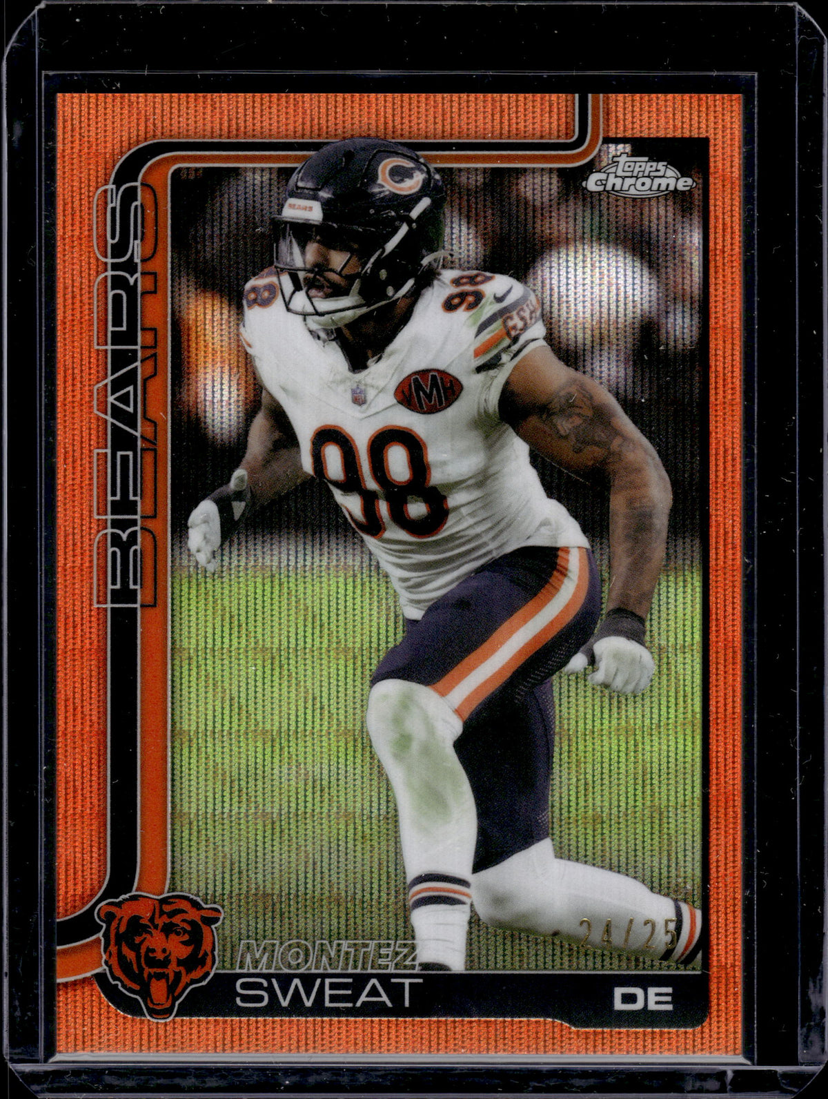 2025 Topps Chrome Montez Sweat #56 Orange Wave Refractor /25