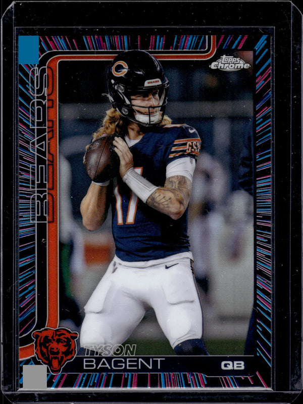 2025 Topps Chrome Tyson Bagent #54 Neon Pulse Refractor