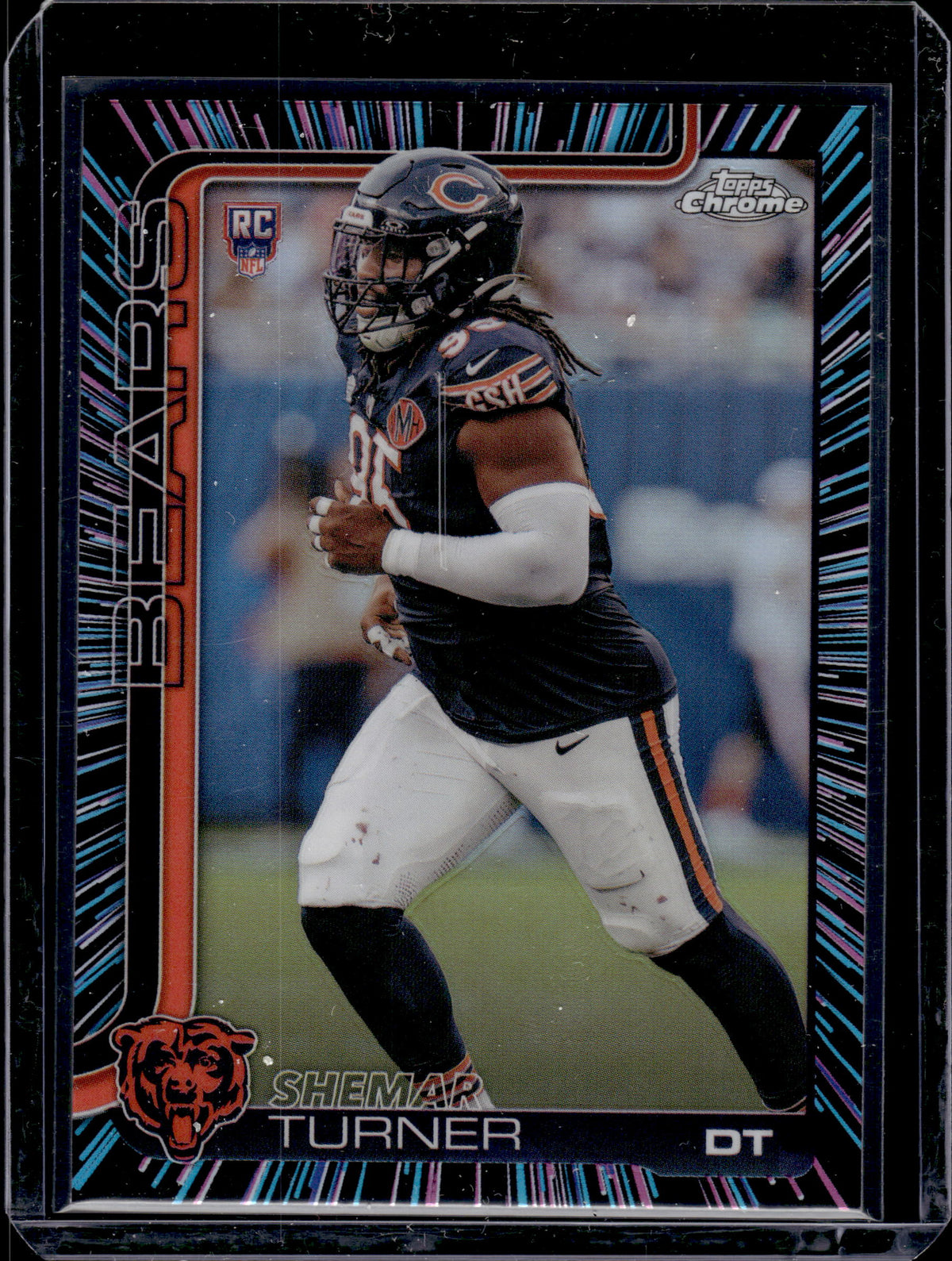 2025 Topps Chrome Shemar Turner #303 Neon Pulse Refractor RC