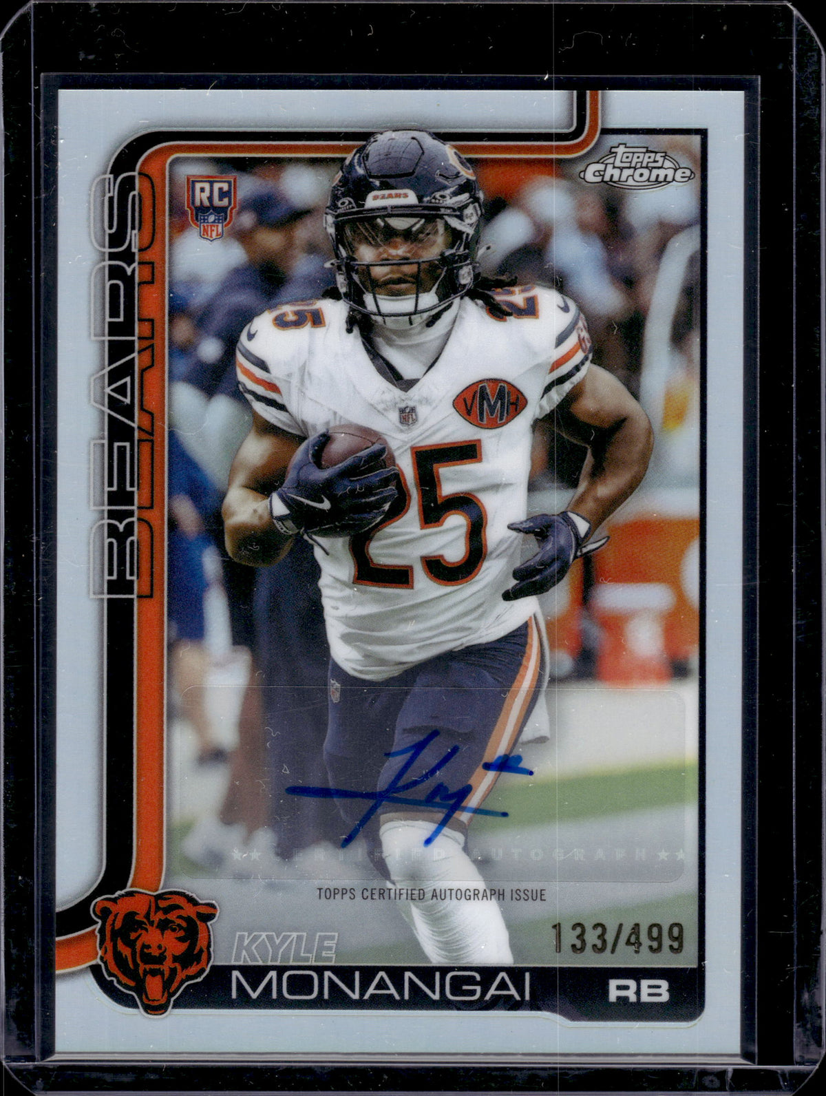 2025 Topps Chrome Kyle Monangai #RA-KYM Refractor /499 Auto RC
