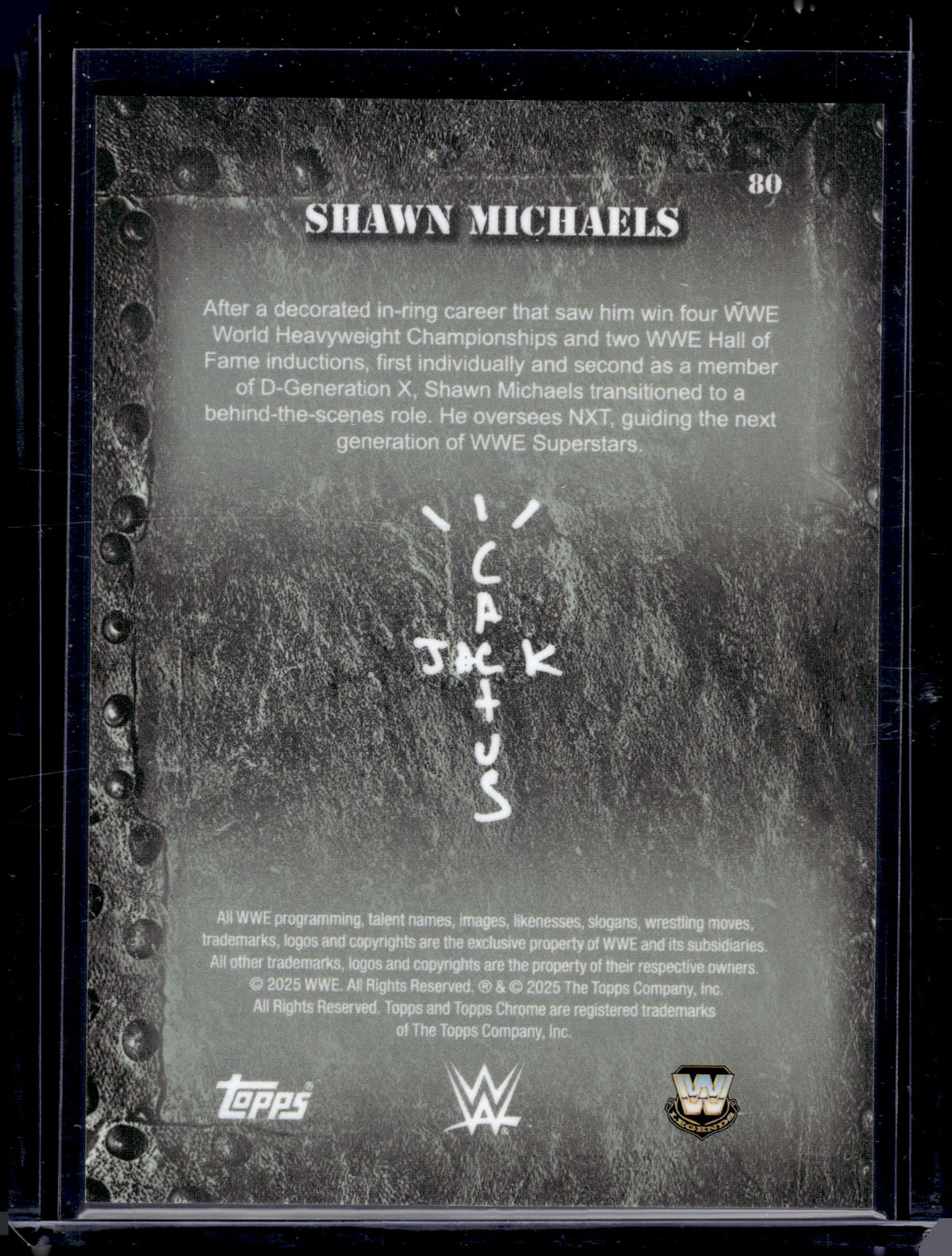 HL-P06 2025 Topps Chrome WWE Cactus Jack Shawn Michaels #80