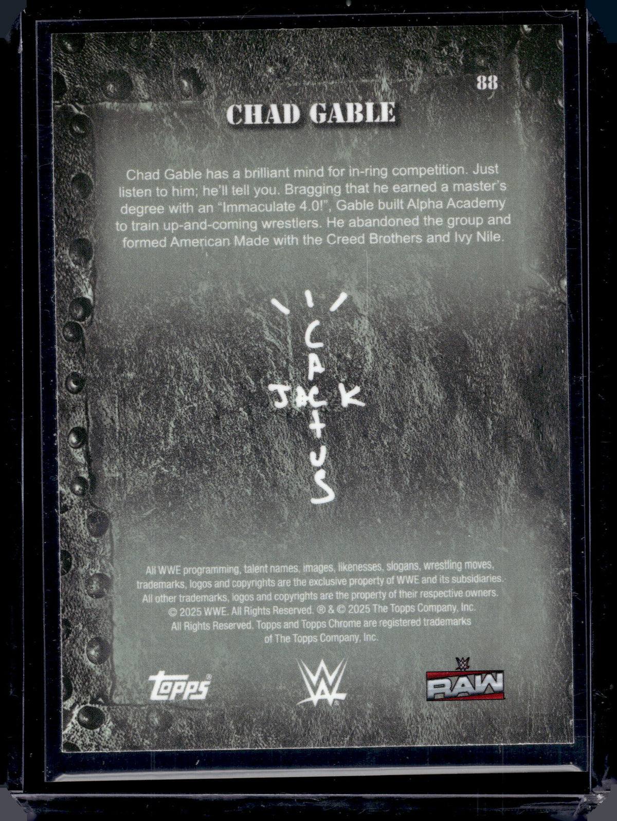 HL-P06 2025 Topps Chrome WWE Cactus Jack Chad Gable #88