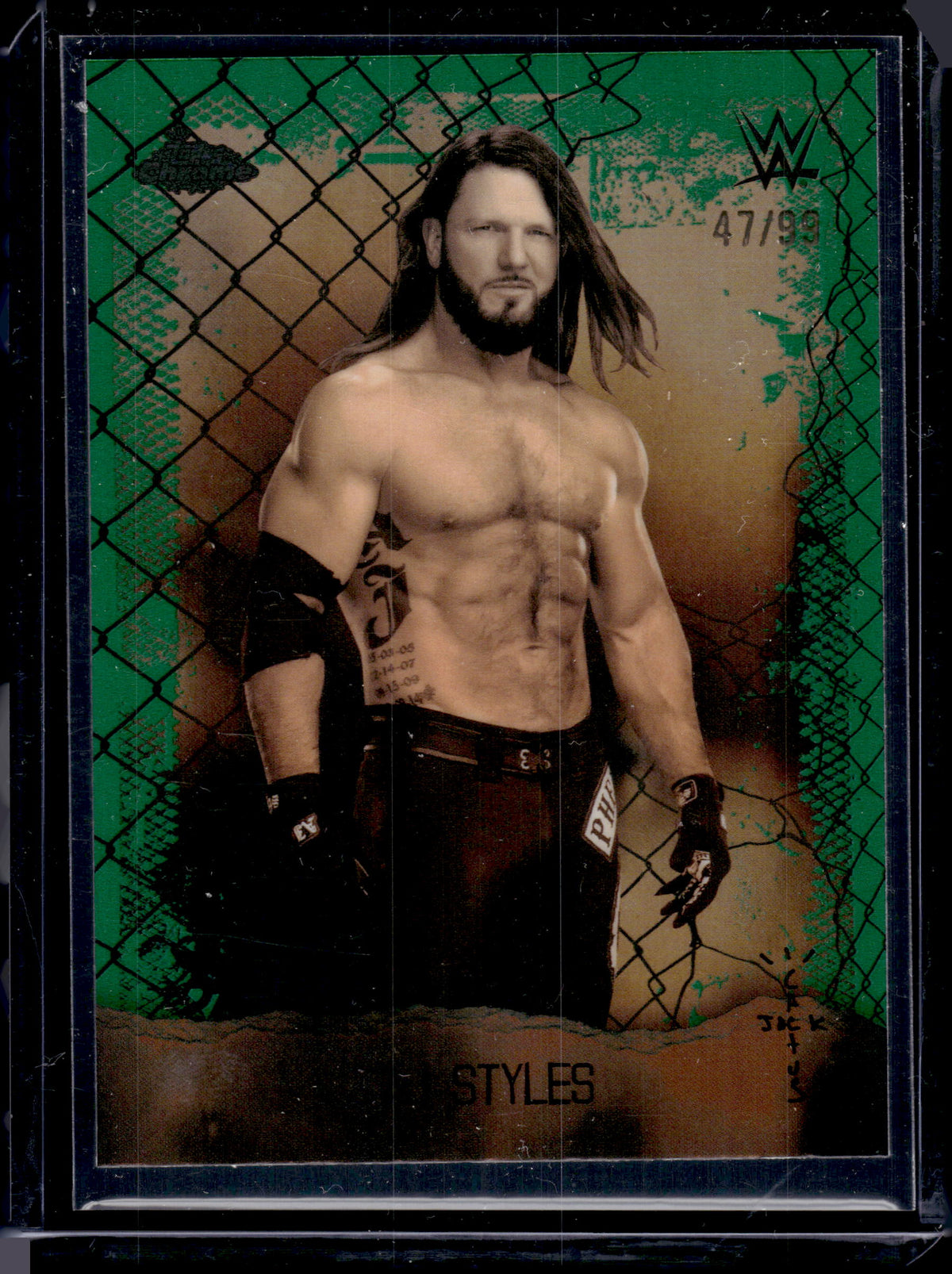 HL-P06 2025 Topps Chrome WWE Astro Knights AJ Styles #AOK-30 Green /99
