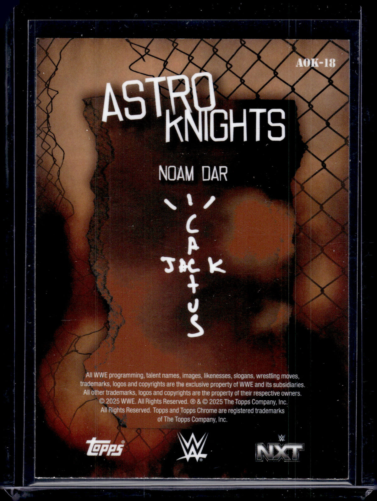 HL-P06 2025 Topps Chrome WWE Astro Knights Noam Dar #AOK-18 Green /99